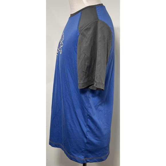 Large Detroit Lions NFL Team Apparel TX3 Cool T Shirt Blue Gray Logo Stained - Picture 6 of 11